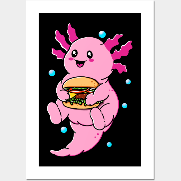 Axolotl Burger Wall Art by Kimprut